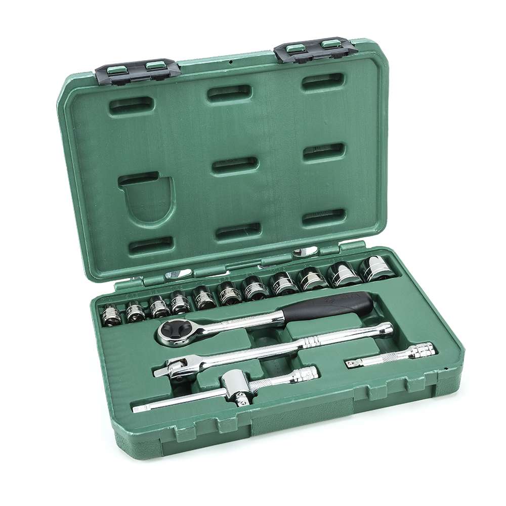 SATA ST09085SJ 16-Piece 3/8" Drive 6 Point SAE Socket Set 0