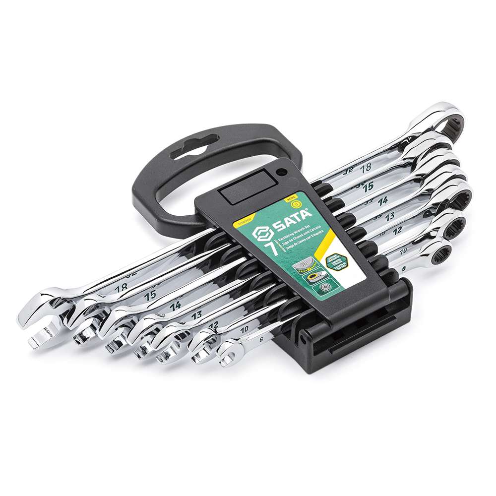 SATA ST08043U 7-Piece Metric 120XP Combination Ratcheting Wrench Set 0