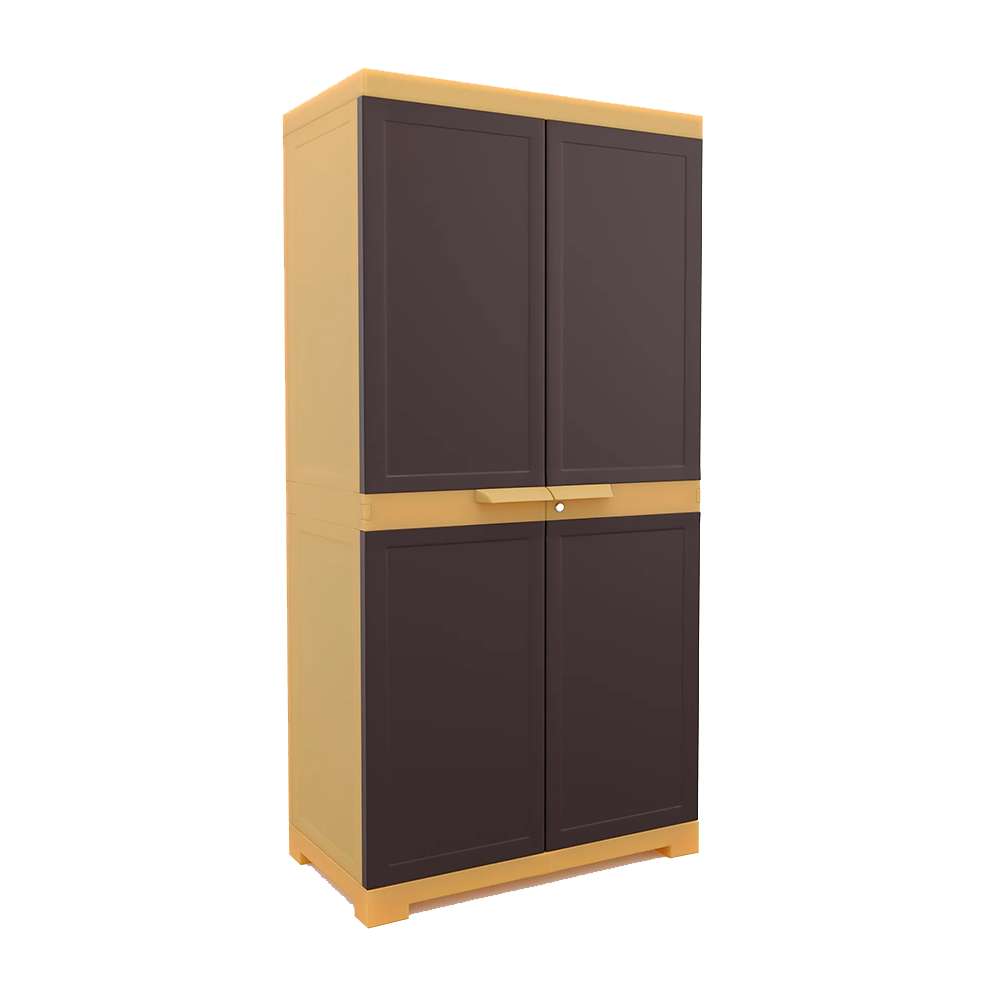 Nilkamal Freedom Mini Medium Cabinet Weathered Brown And Biscuit - Fmm 1