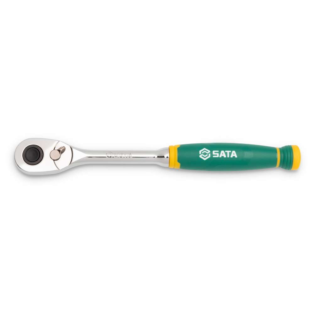 SATA ST11971G 1/4" Drive Quick-Release Teardrop Ratchet with Comfort Grip Handle (72 Teeth) 0