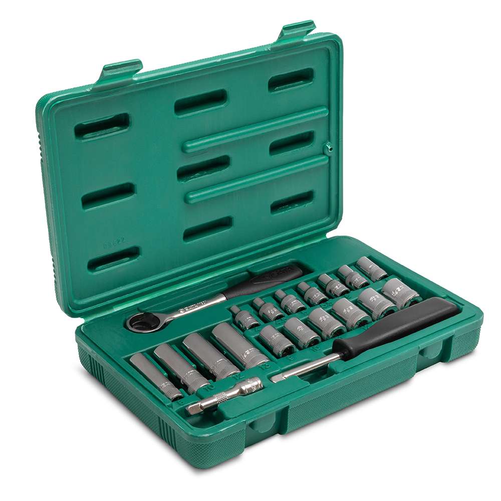 SATA ST09522 20-Piece 1/4" Drive 6 Point Metric Socket Set