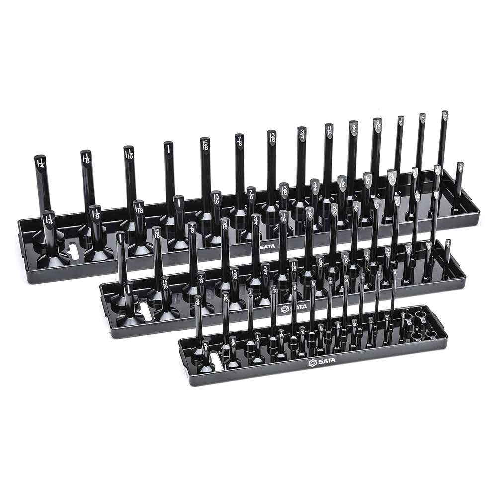 SATA ST95400 3-Piece SAE Socket Tray Set 0
