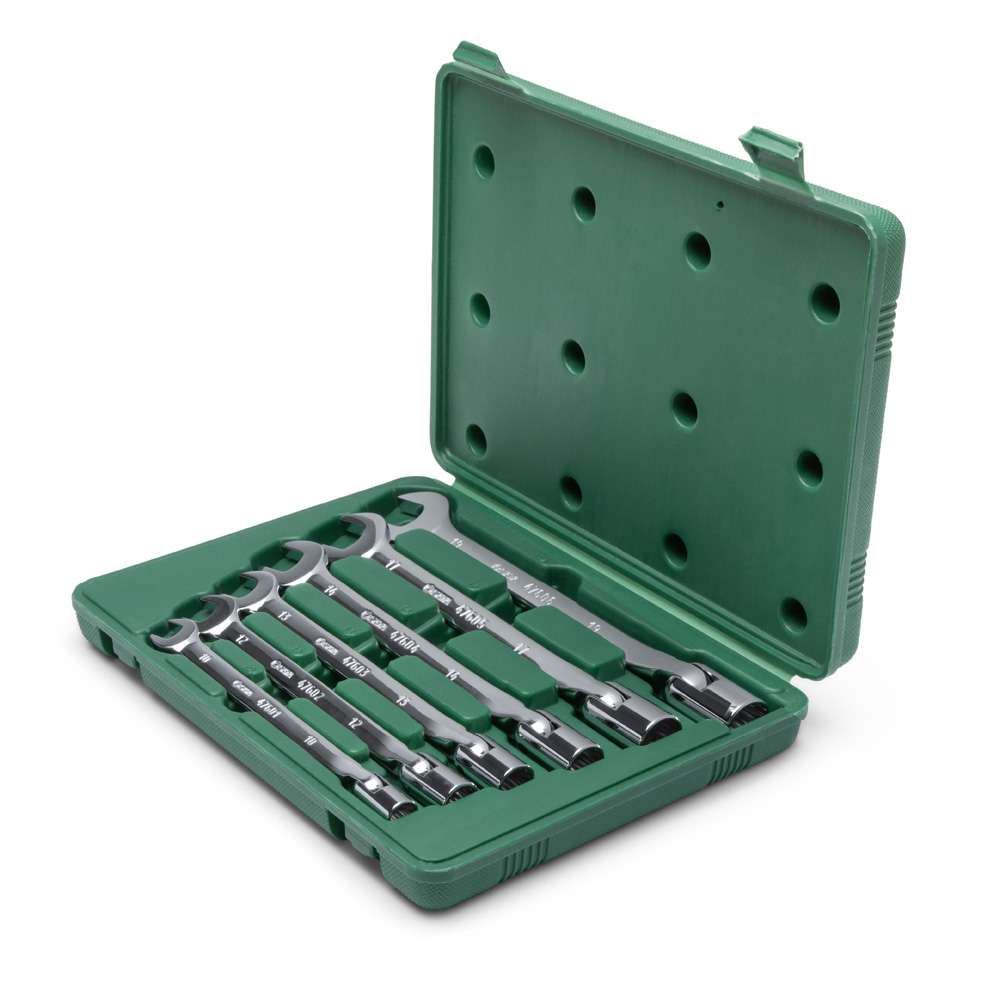 SATA GL09037 6-Piece Metric Combination Flex Head Socket Wrench Set 1
