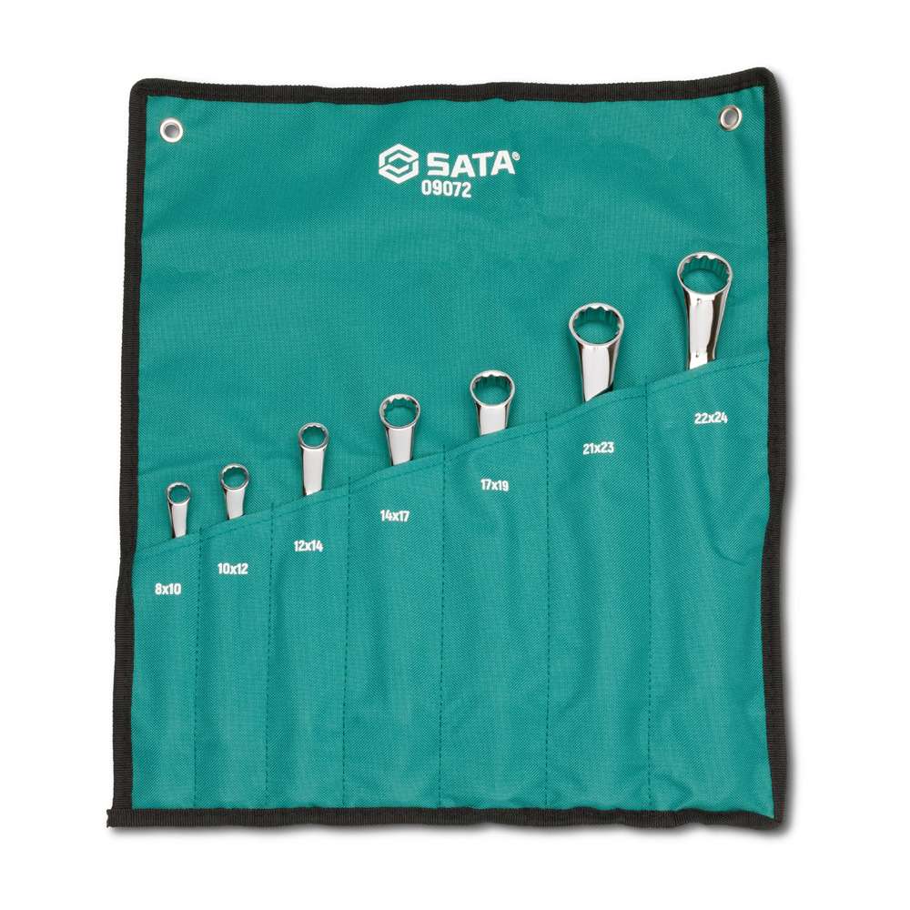 SATA GL09072 7-Piece Metric Double Box End Wrench Set 0