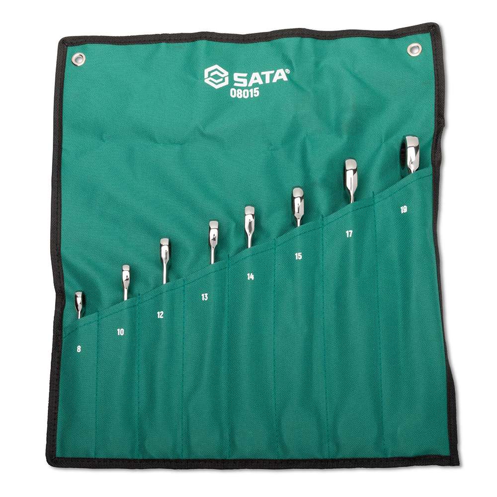 SATA GL08015 8-Piece Metric XL X-Beam Ratcheting Wrench Set 0