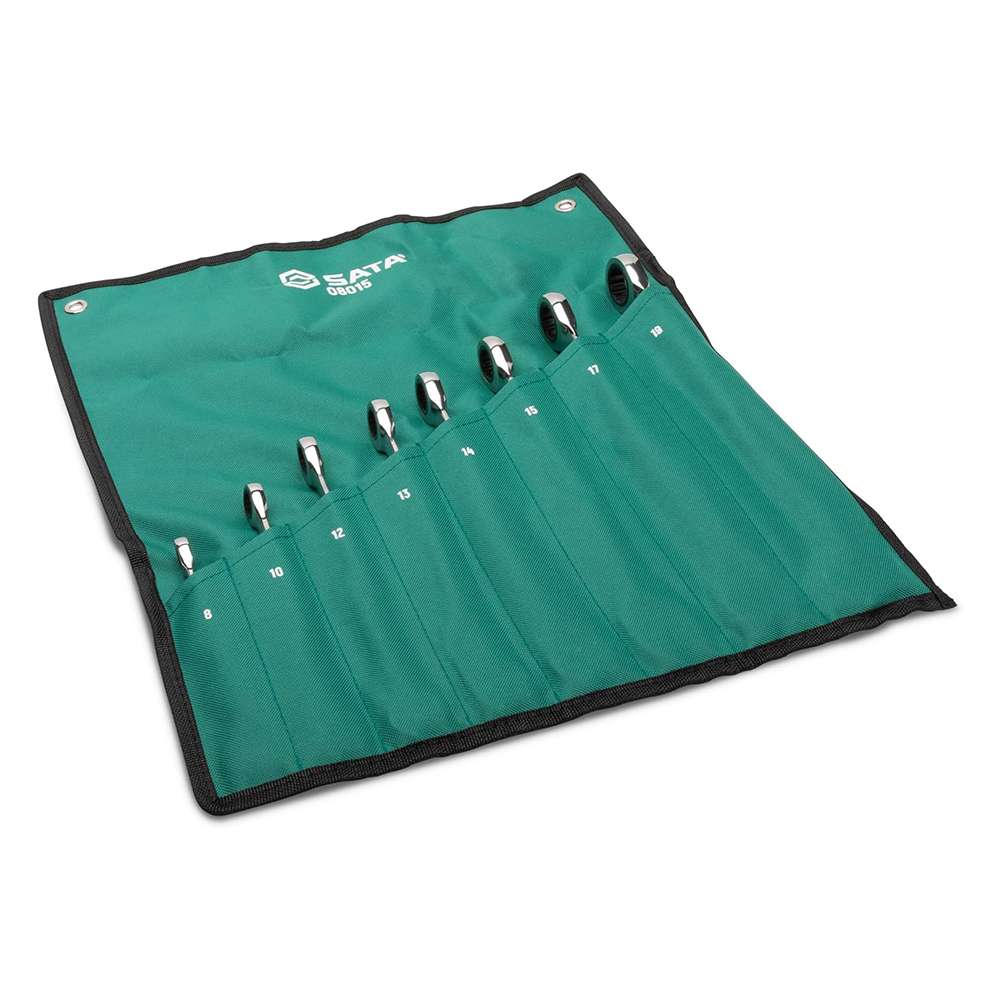 SATA GL08015 8-Piece Metric XL X-Beam Ratcheting Wrench Set 1