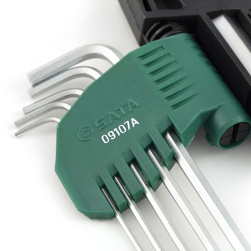 SATA ST09107CHBSJ 9-Piece Extra Long Color Series Black Oxide Hex Key Set 3