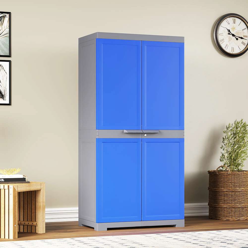 Nilkamal Freedom Mini Medium Cabinet Deep Blue And Grey - Fmm 4