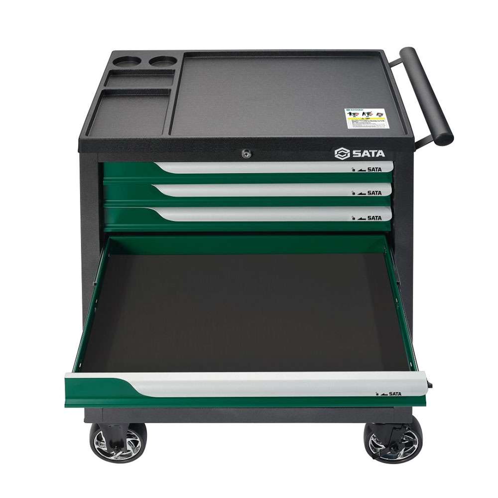 خزانة أدراج ساتا مكونة من سبعة أدراج باللون الأخضر موديل (ST95126G) 1