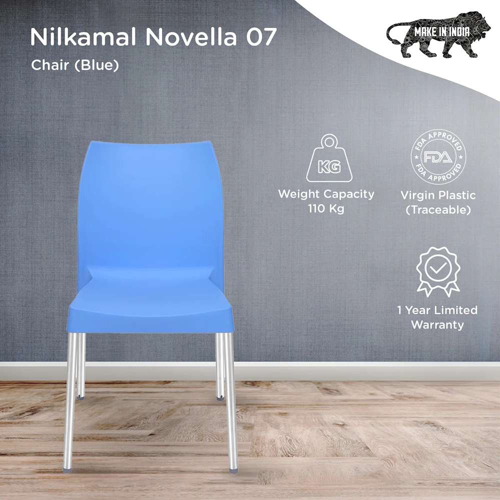 Nilkamal Novella 07 Premium Chair - Blue 9