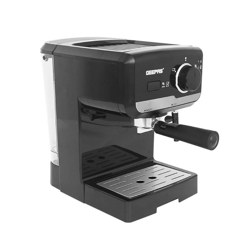 Geepas 1.5L Cappuccino Maker 2 Cups & Dual Stainless-Steel Filters15 Bar Brewing Pump Pressure 1140W 4