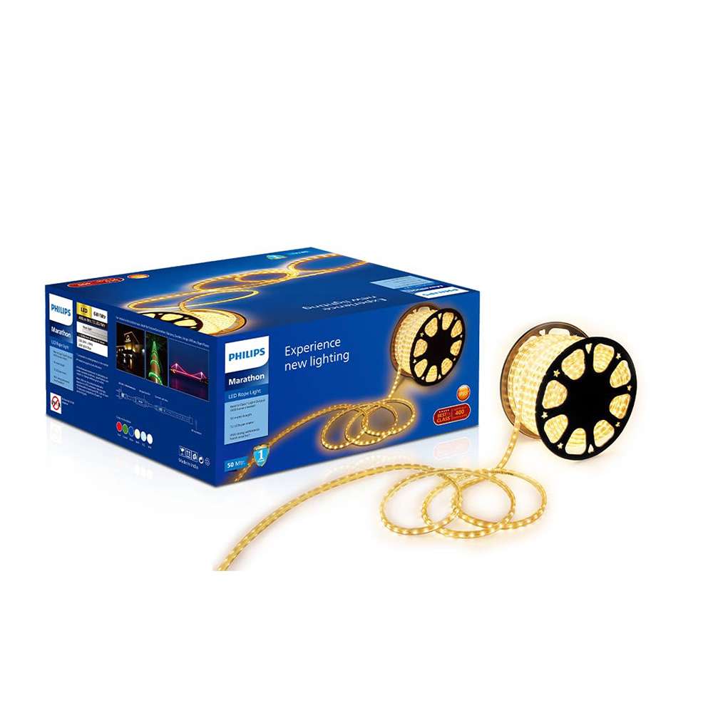 Philips Marathon Ultra Yellow Rope Light 120 LED 50m - Warm White 0