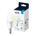 Philips WiZ Smart LED Bulb C35 E14, 40W, Clear Filament, Wi-Fi & Bluetooth, Works with Alexa & Google Assistant 0