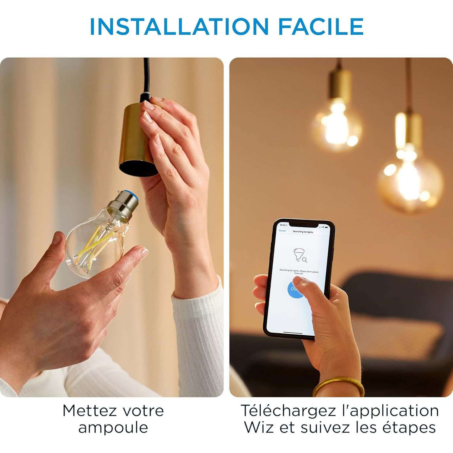 WiZ Smart Wi-Fi & BLE LED Bulb A60 E27 50W 920-5000K Amber – 1 Pack 5