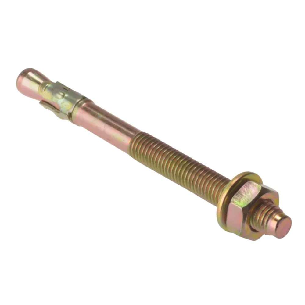 M10 x 100mm Through Bolt Yellow Plated - Per Pcs 1