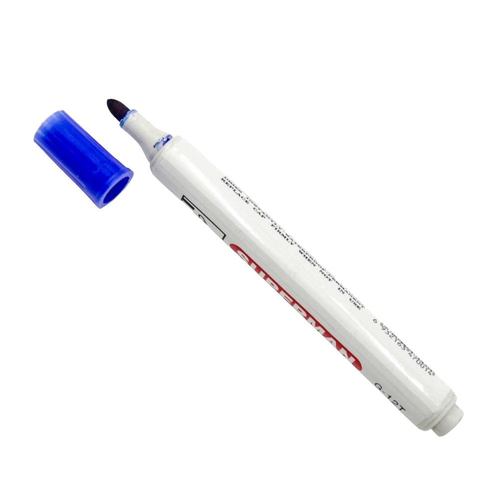 Blue Permanent Marker Pen - Pack of 12 1