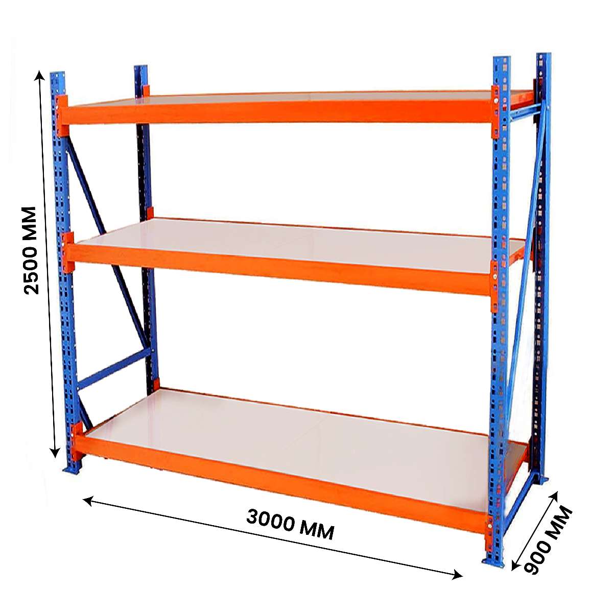 AST Heavy Duty Rack 30090250-1000-3 3 Shelves 1000 Kg/Level HR Steel Powder Coated 0