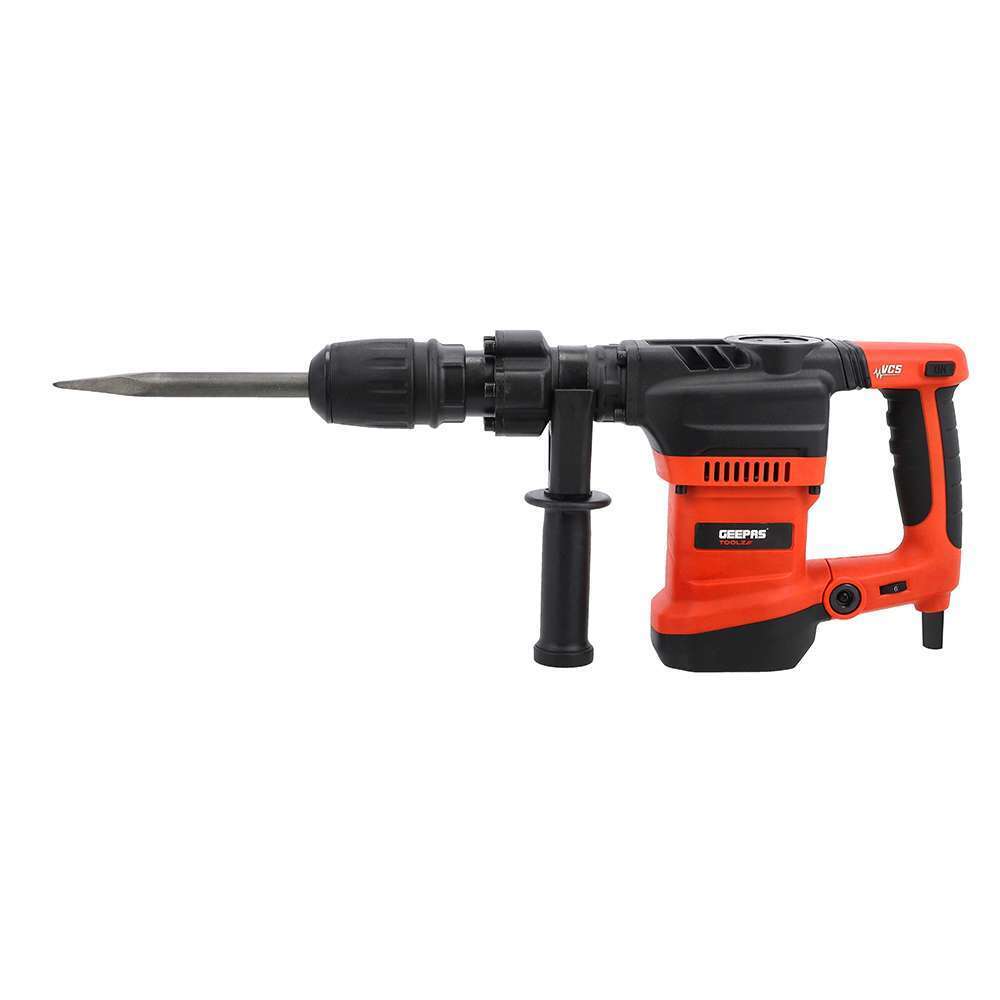 Geepas 1250W Chipping Hammer with SDS Max for Chiselling & Drilling 1