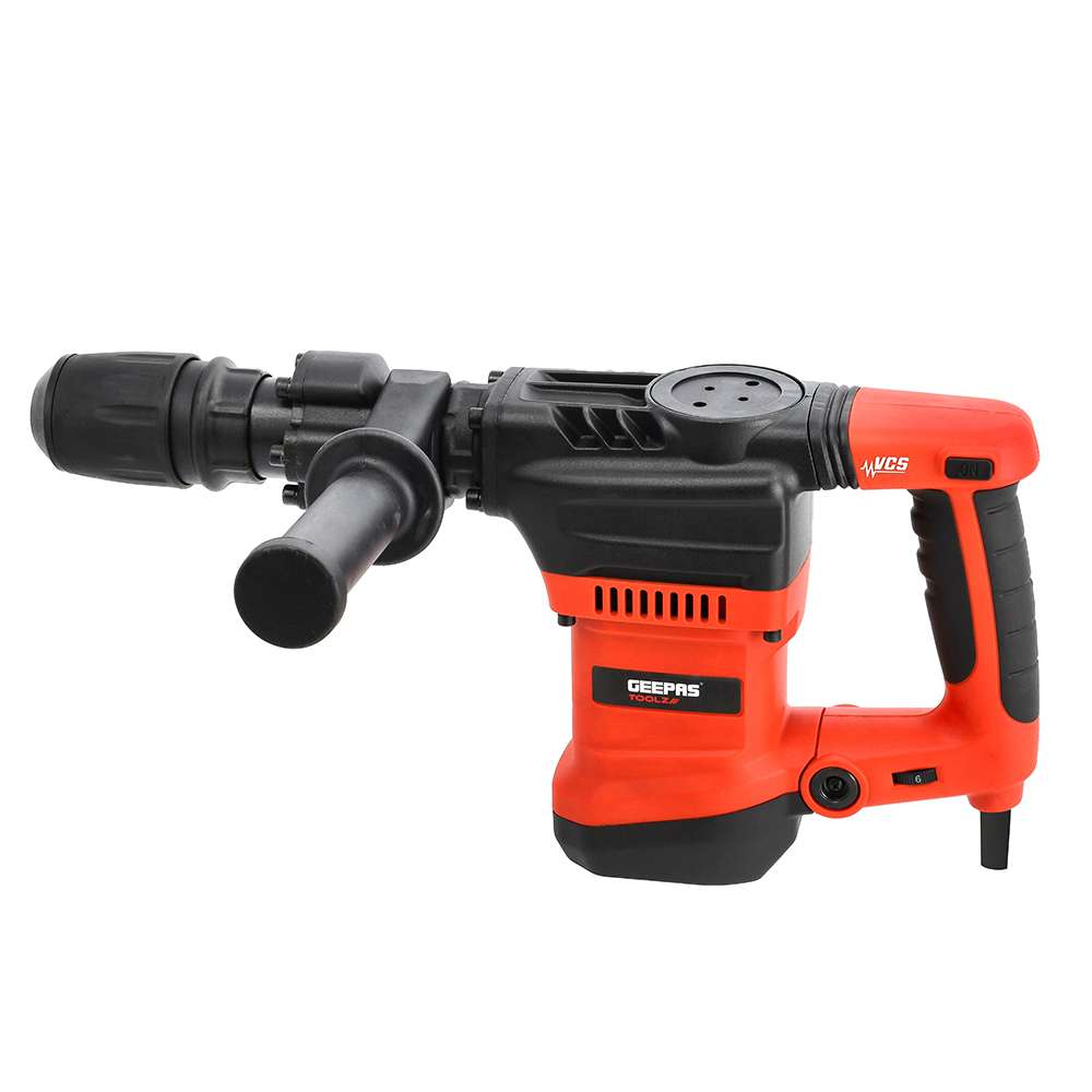 Geepas 1250W Chipping Hammer with SDS Max for Chiselling & Drilling 6