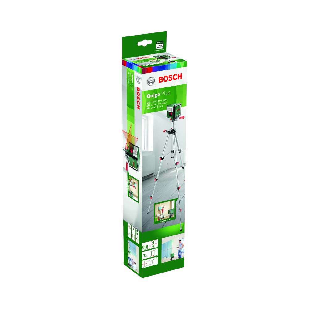 Bosch Quigo Plus (603663600) 10M Self Levelling Cross Line Laser Set with Tripod 3