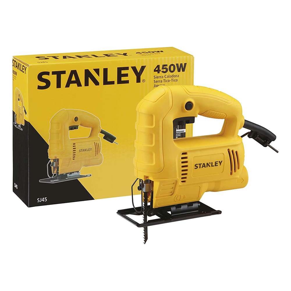 Stanley SJ45 450W Corded Wood Cutting Jigsaw with Variable Speed - Yellow/Black 4