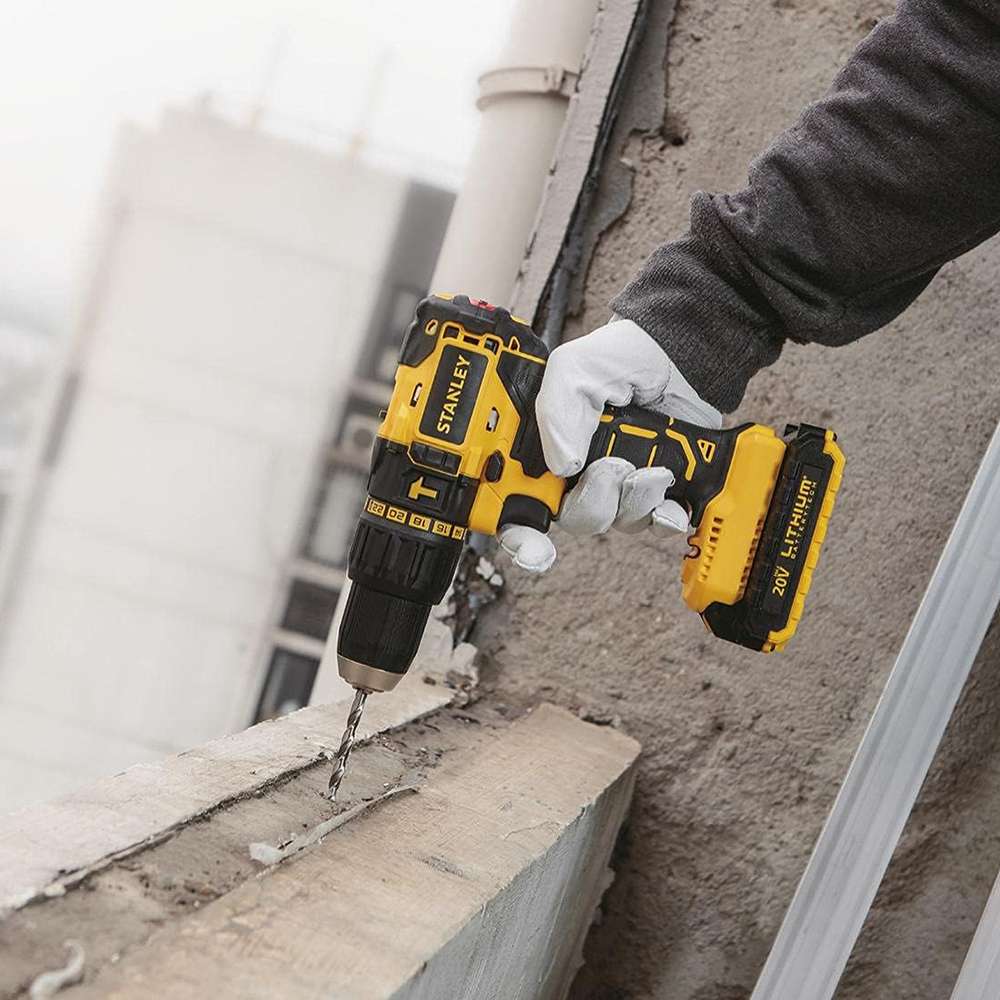 Stanley SBH20D2K-B5 18V Li-ion 2Ah 55Nm Brushless Drill Driver Kit 1