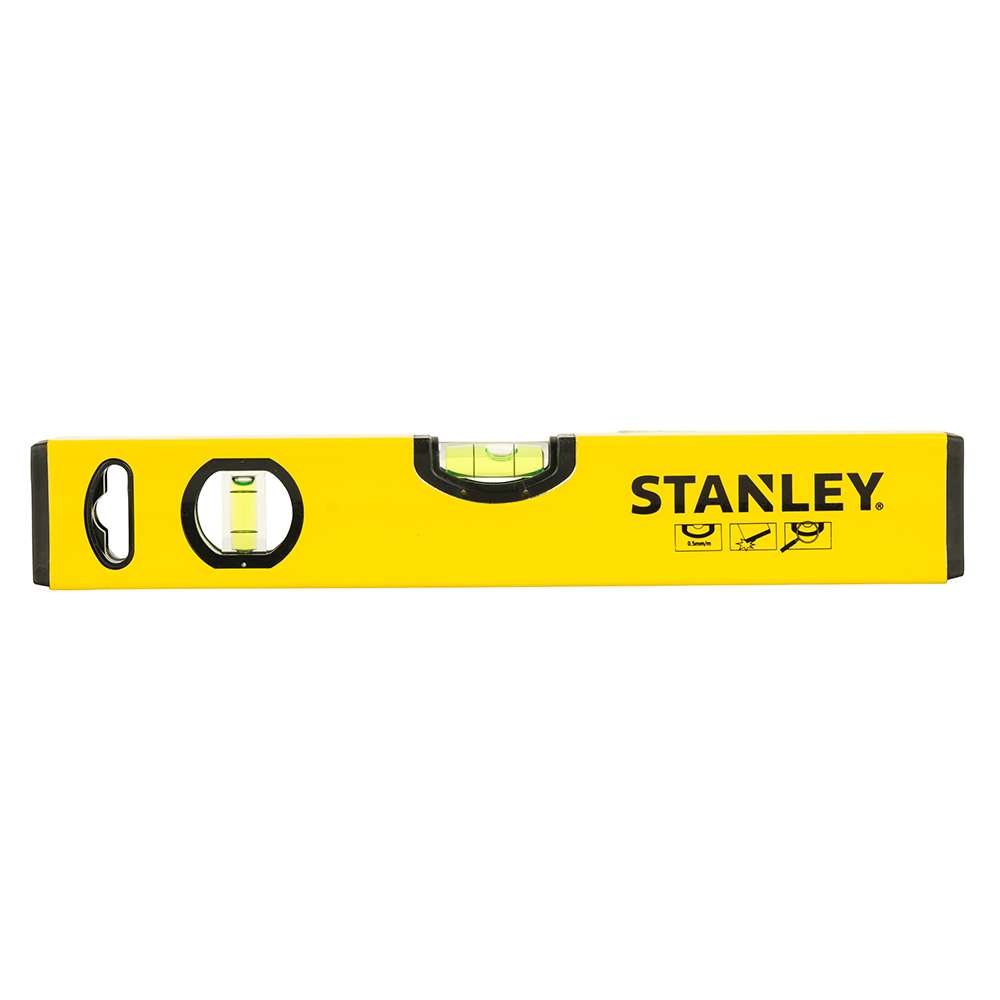 Stanley STHT43118-8 30cm Classic Box Level with Center Vial - Yellow 0