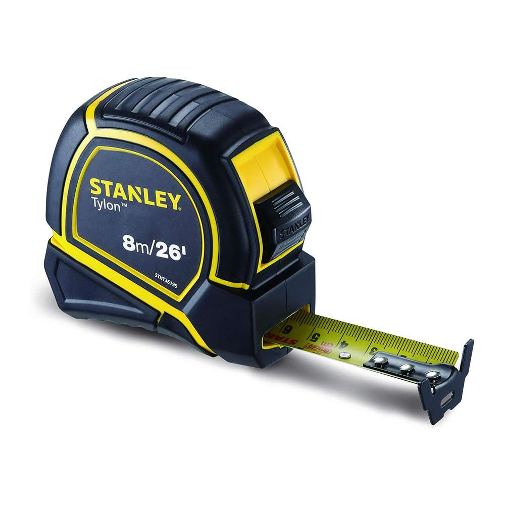 Stanley STHT36195 8m/26ft 25mm Tylon Tape Measure - Yellow/Black 0