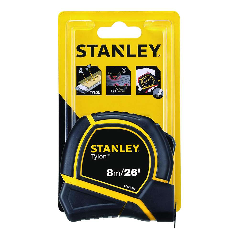 Stanley STHT36195 8m/26ft 25mm Tylon Tape Measure - Yellow/Black 3