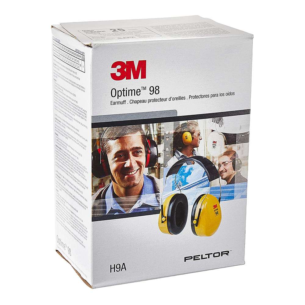 3M PELTOR Optime 98 H9A Earmuffs, Yellow 9