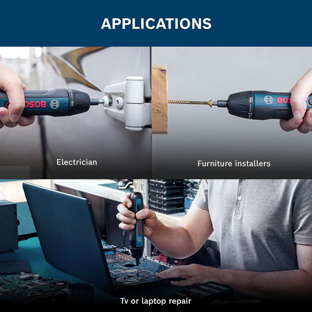 Bosch GO 2 Li-Ion Professional Kit Cordless Screwdriver with 33 Pcs Screwdriver Bit Set + Case 4