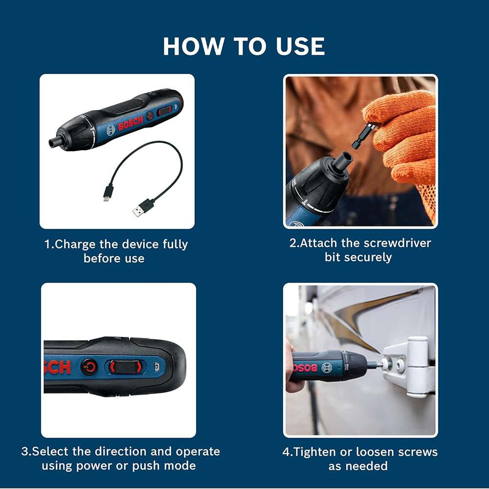 Bosch GO 2 Li-Ion Professional Kit Cordless Screwdriver with 33 Pcs Screwdriver Bit Set + Case 5