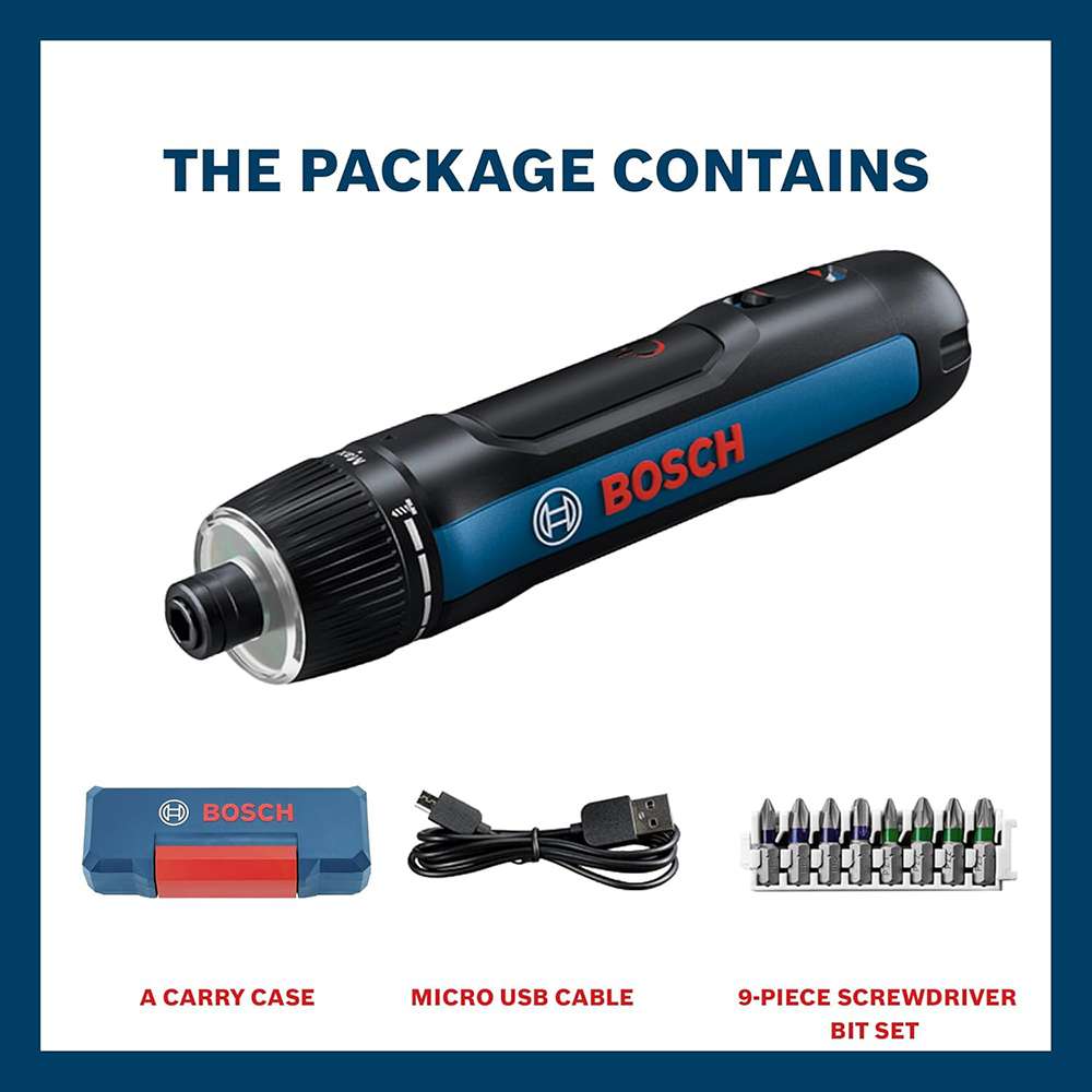 Bosch GO 3 Screwdriver Kit with 9 Bits and 2.0Ah Battery 1