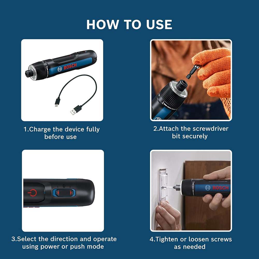 Bosch GO 3 Screwdriver Kit with 9 Bits and 2.0Ah Battery 3