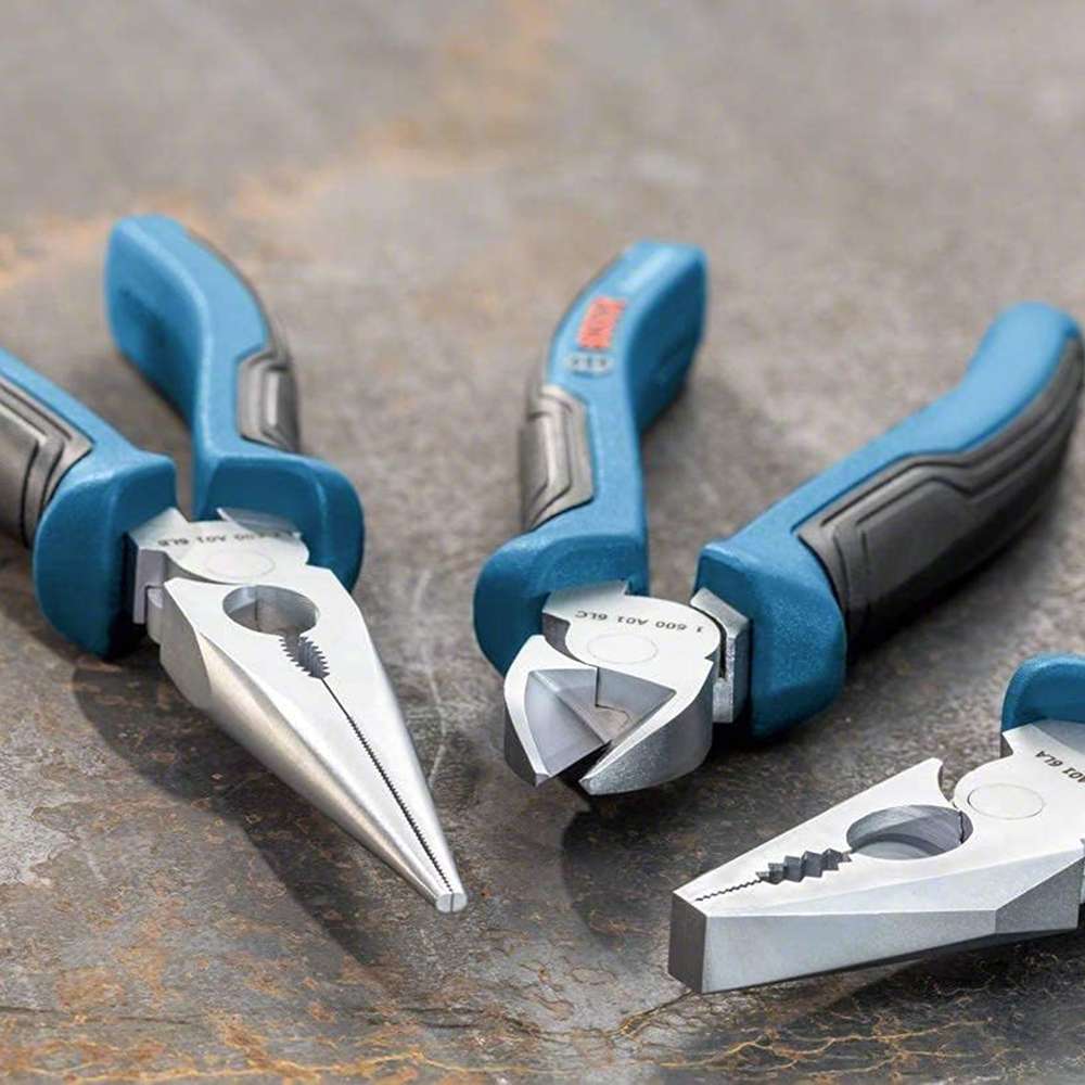 Bosch 3-Piece Pliers Set: 160/180/200mm Ergonomic Grip 4