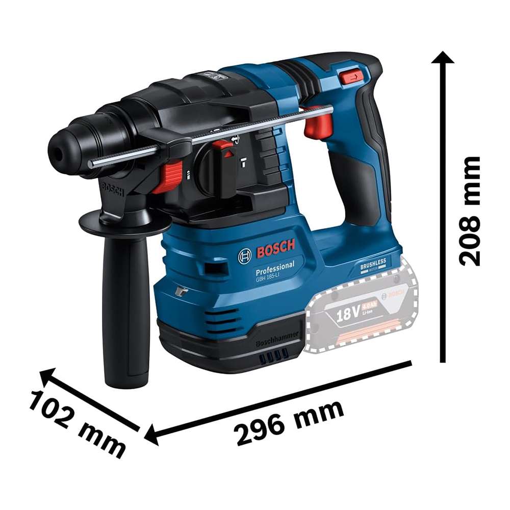 Bosch GBH 185-LI SDS-Plus Cordless Rotary Hammer Bare Tool 6