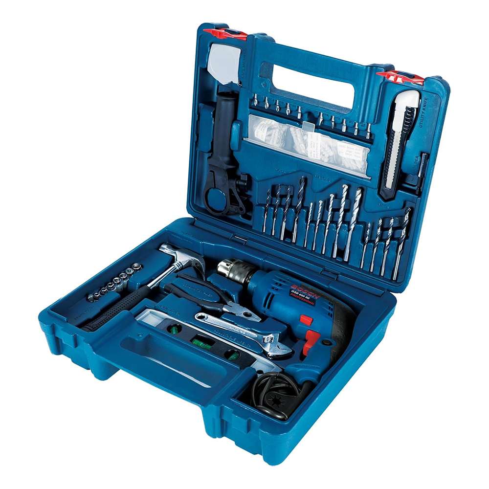 Bosch GSB 600 Professional Impact Drill 13mm with 06011A03LB 98 Pcs Drill Bit Set  1