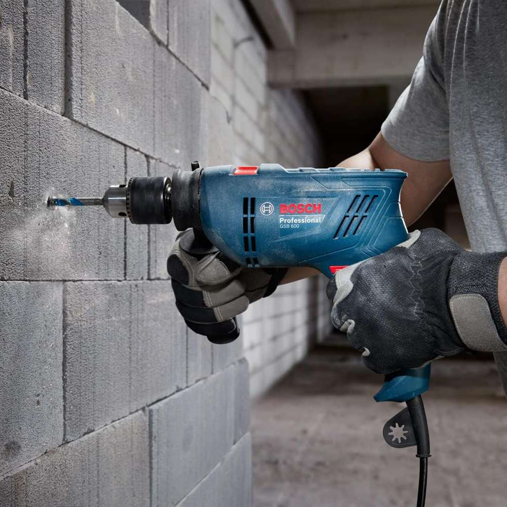 Bosch GSB 600 Professional Impact Drill 13mm with 06011A03LB 98 Pcs Drill Bit Set  4