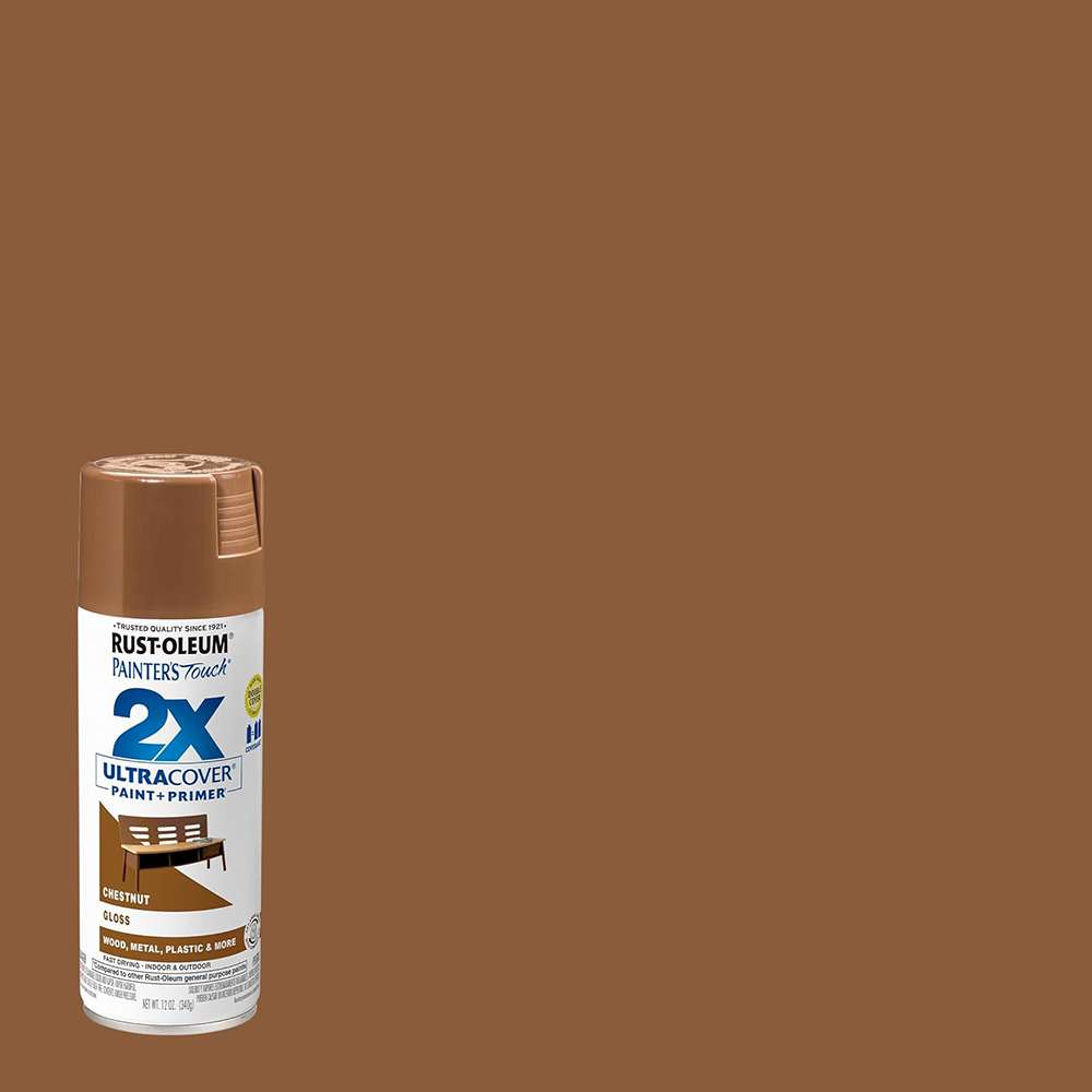 Rust-Oleum 12oz Painter's Touch 2X Ultra Cover Gloss Spray Paint - Chestnut 3