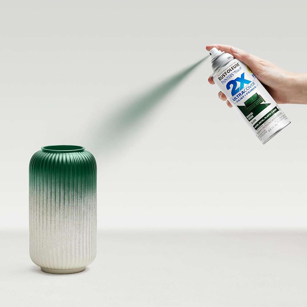 Rust‐Oleum 12oz Painter’s Touch 2X Ultra Cover Paint + Primer Gloss Spray Paint - Hunter Green 1