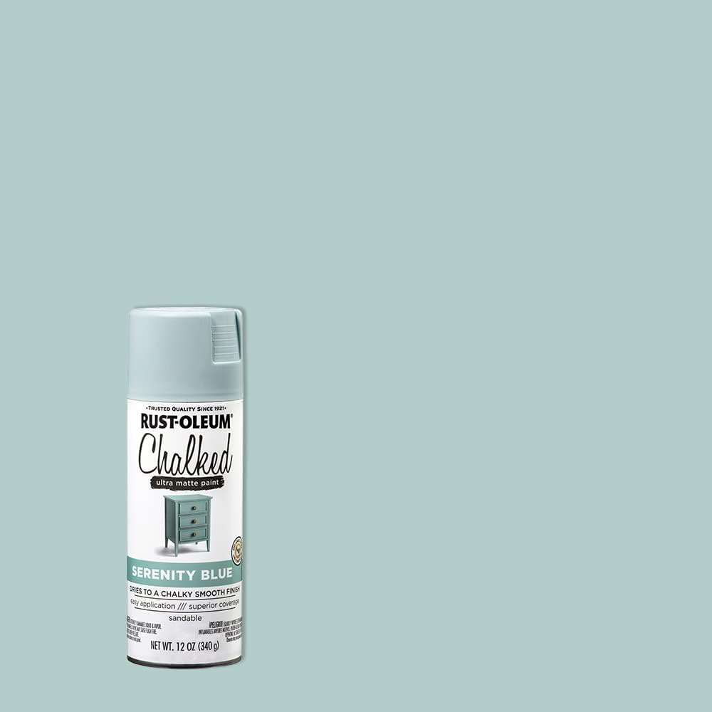 Rust-Oleum 12oz Chalked Ultra Matte Spray Paint - Serenity Blue 2