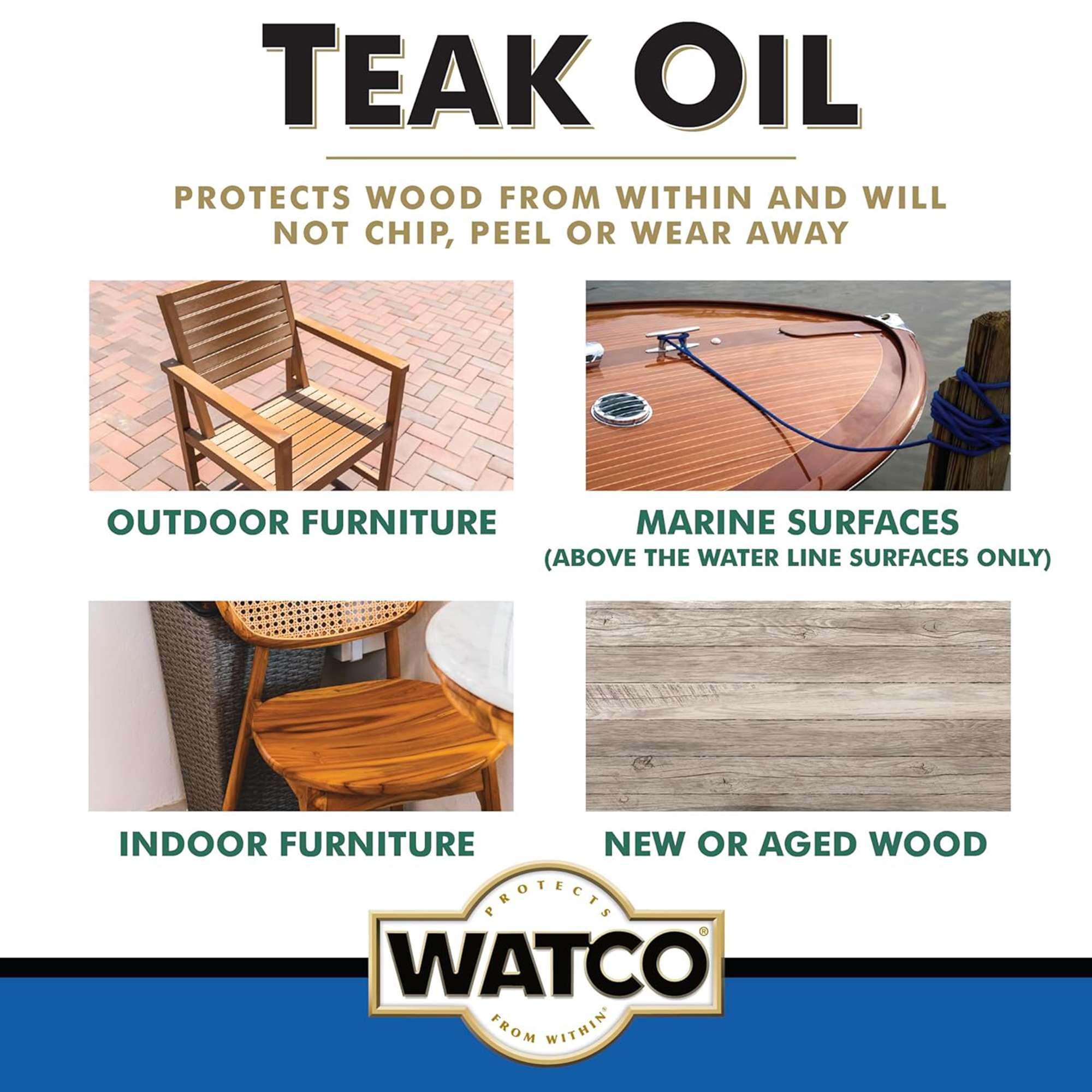 Rust-Oleum WATCO 1Qt ‎Glossy Finish Teak Oil 4