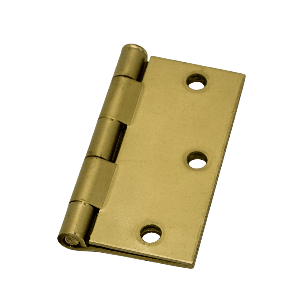 Stanley Satin Brass Door Hinge has a Square Corner Design,  3