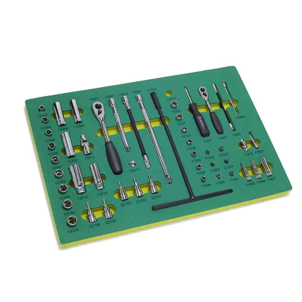 SATA Bundle 193 Tool Set With 7 Drawer Green Roller Cabinet 3