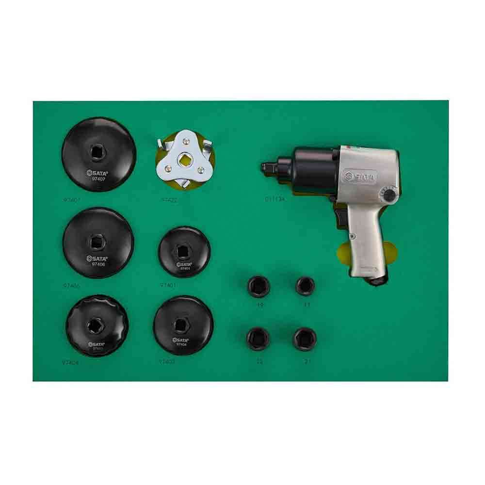 SATA Bundle 193 Tool Set With 7 Drawer Black Roller Cabinet 7