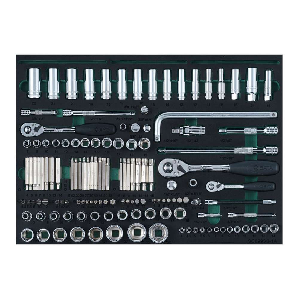 SATA Bundle 249 Master Bodyshop Tool Set With 7 Drawer Dark Grey Roller Cabinet 1