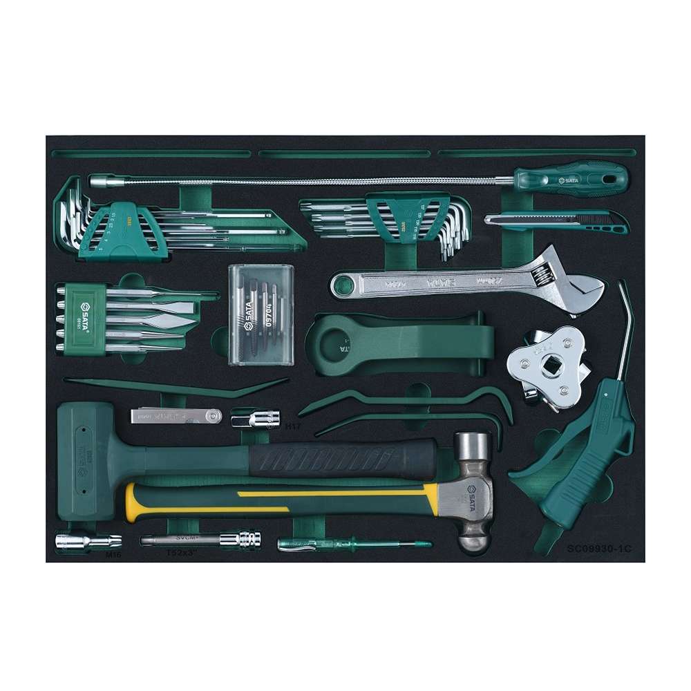 SATA Bundle 249 Master Bodyshop Tool Set With 7 Drawer Red Roller Cabinet 3