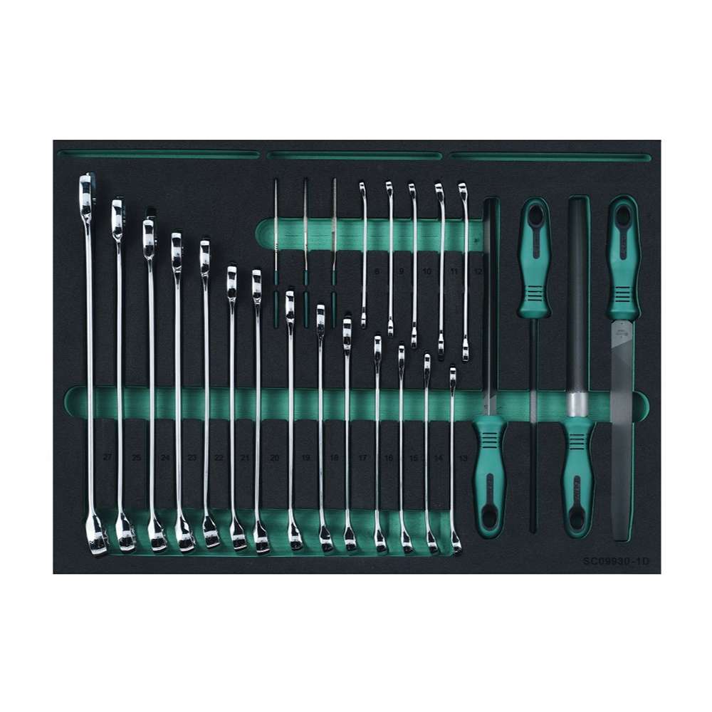 SATA Bundle 249 Master Bodyshop Tool Set With 7 Drawer Red Roller Cabinet 4