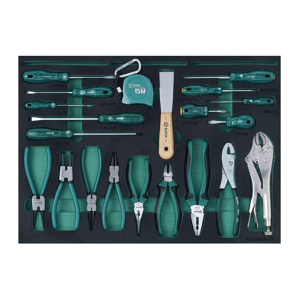 SATA Bundle 249 Master Bodyshop Tool Set With 7 Drawer Red Roller Cabinet 5