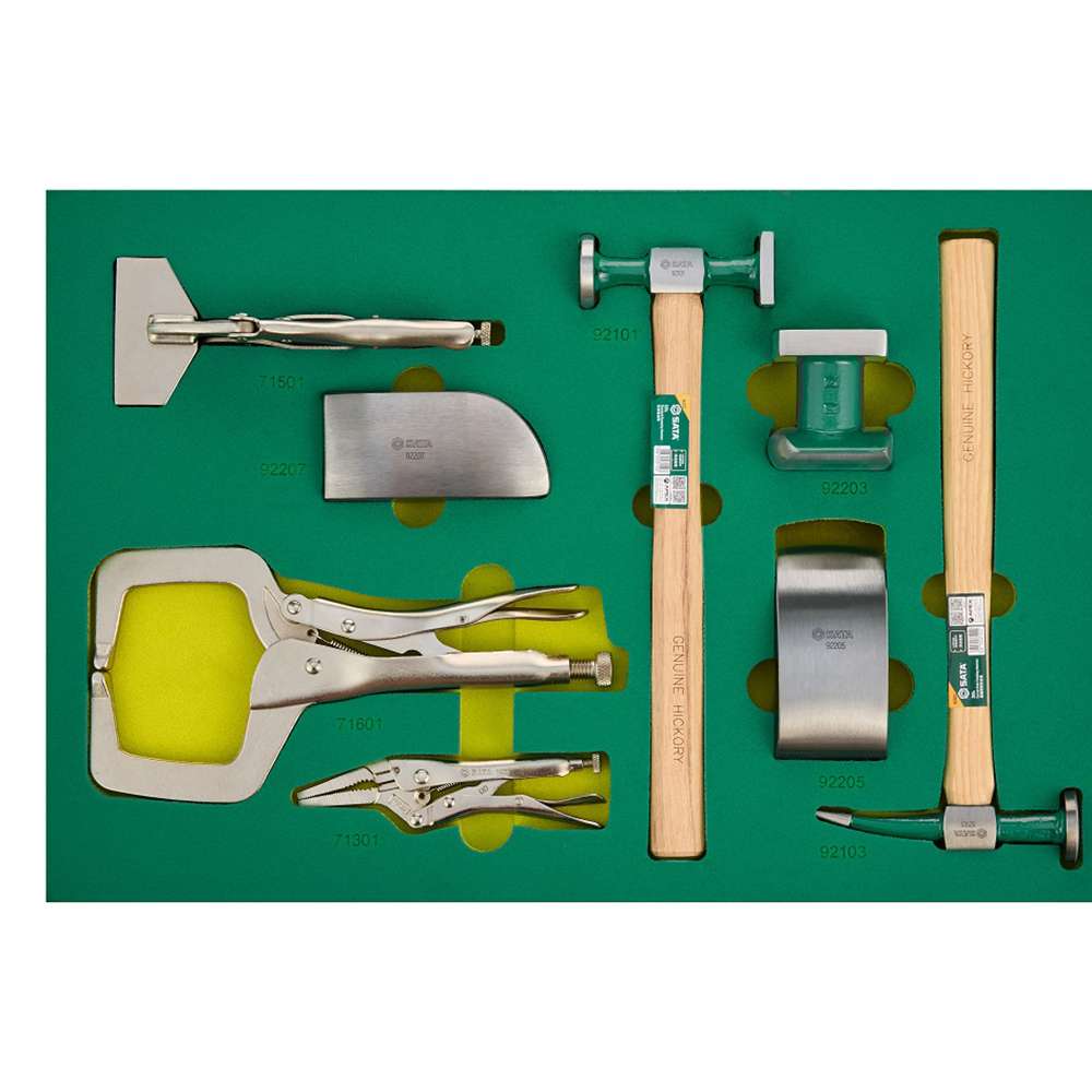SATA Bundle 103 General Tool Set With 7 Drawer Green Roller Cabinet 5